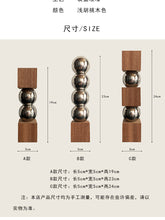 Load image into Gallery viewer, Custom GUJAMA original Nordic geometric solid wood stainless steel flower arrangementware swing home tabletop decorative vase ins